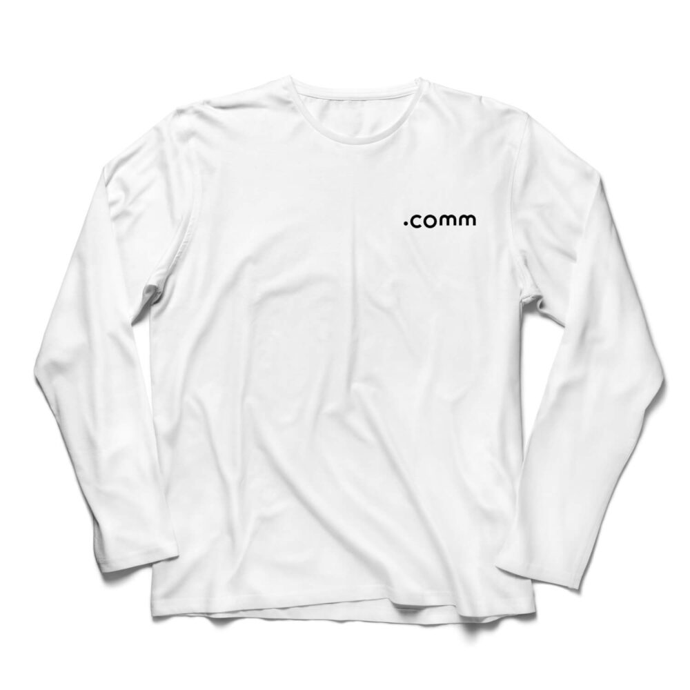 .comm Long Sleeve T-Shirt 白/黒